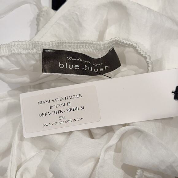 NWT VICI "Miami" Satin Halter Bodysuit (Off-White | Size M) - Picture 7 of 8